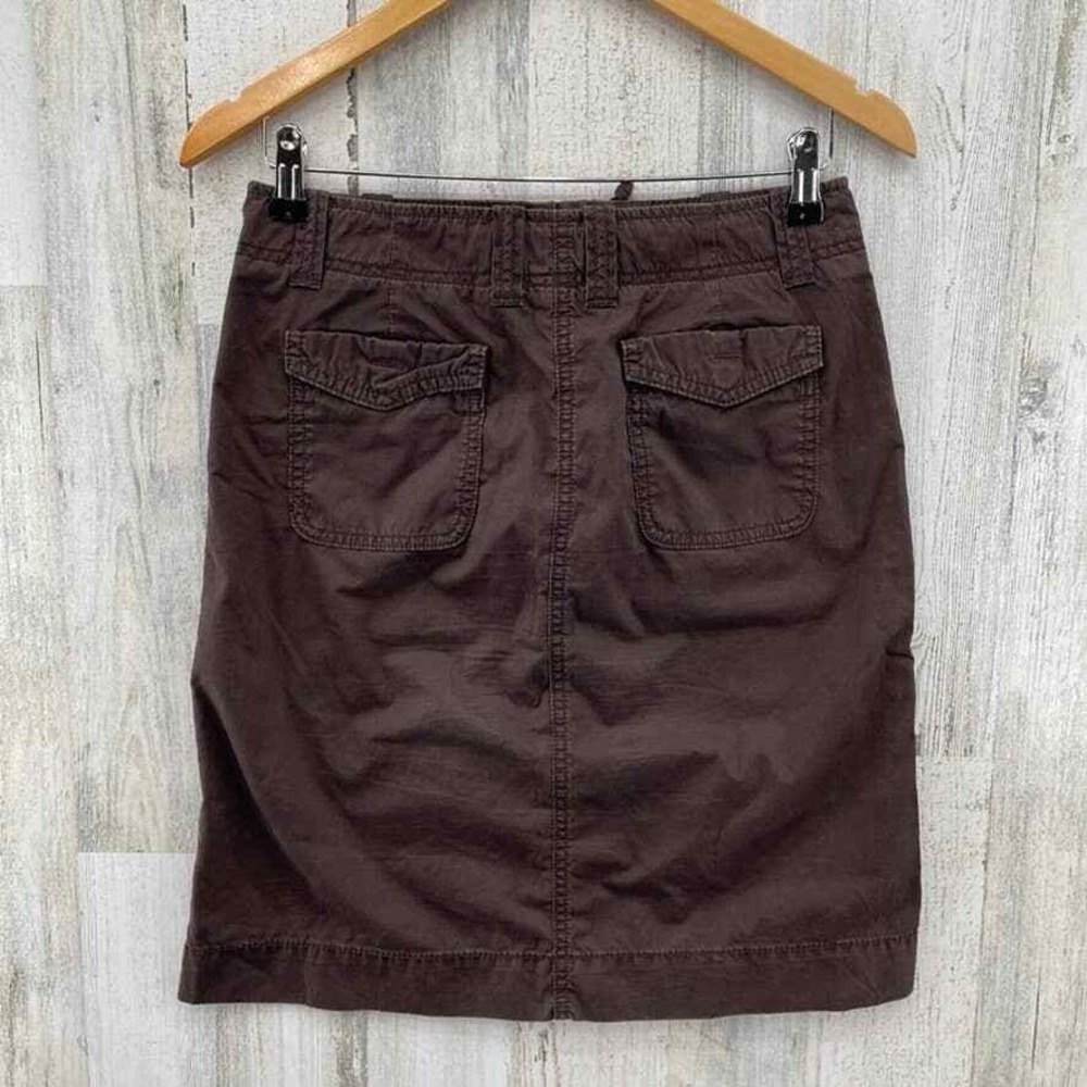 J. Crew Broken In Chino Skirt Women 0 Brown Cotton Classic Twill Pockets Vintage - Picture 5 of 8